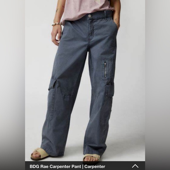URBAN OUTFITTERS Rae Cargo Carpenter Pant Carbon (Gray) BDG by UO - Picture 1 of 9